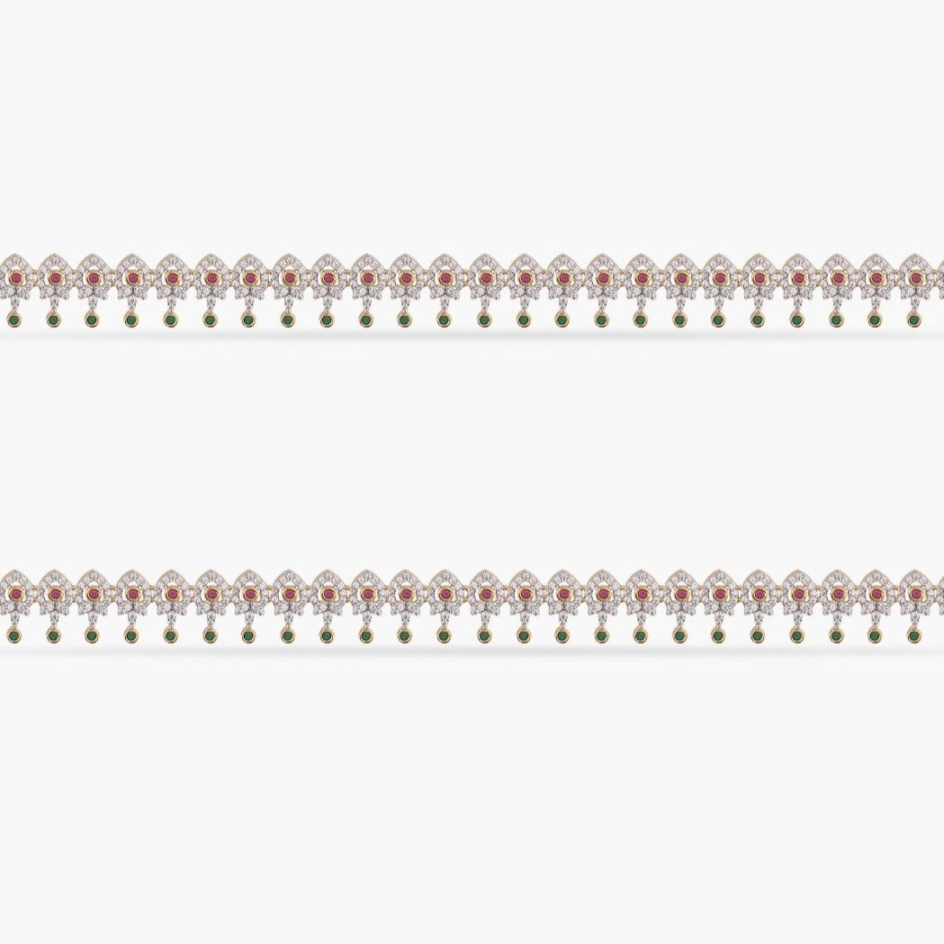 Charm Nakshatra CZ Anklets