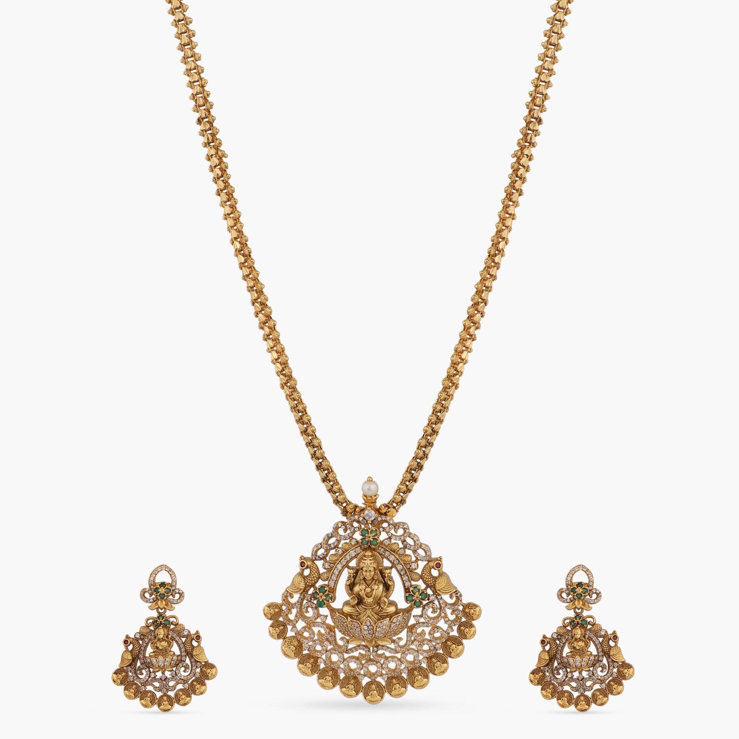 Saumya Antique Temple Pendant Set