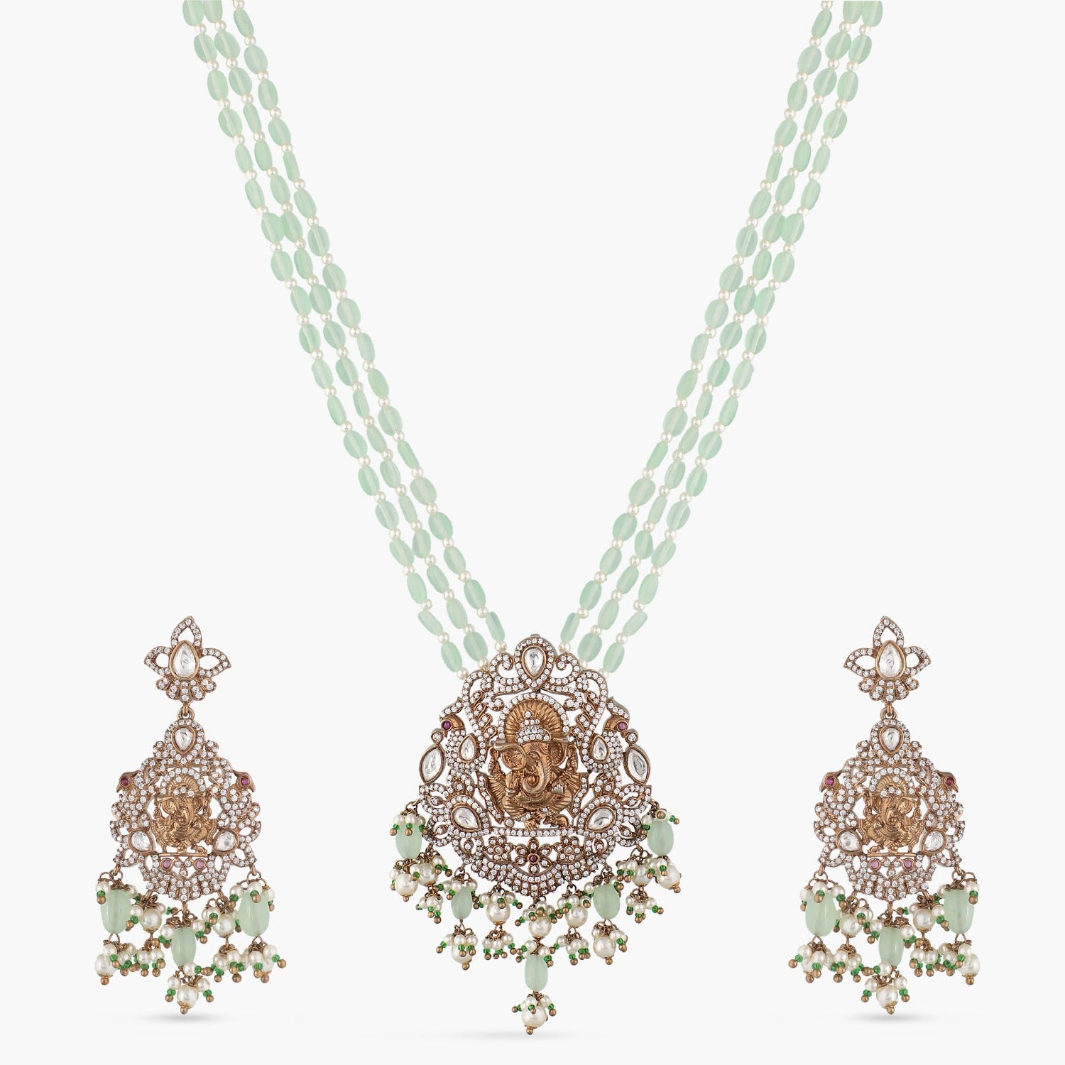 Vinayaka Nakshatra CZ Necklace Set Vinayaka Nakshatra CZ Necklace Set