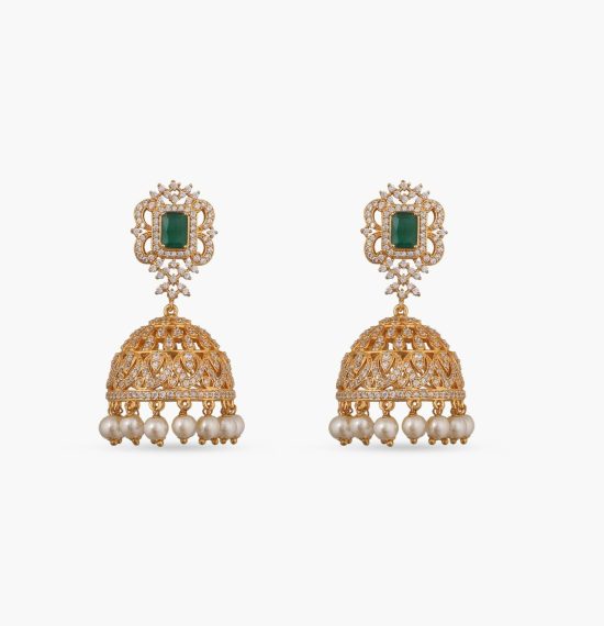 Abirami Nakshatra CZ Jhumka Earrings