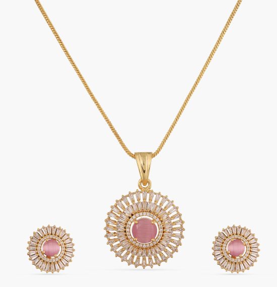 Aglow Delicate CZ Pendant Set