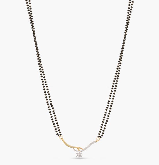 Blooming CZ White Black Beads Necklace