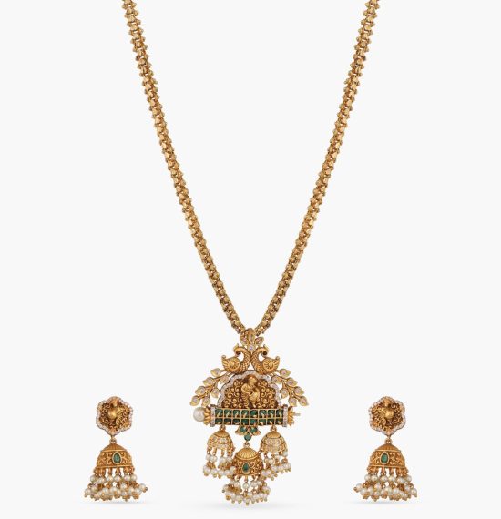 Devesh Antique Temple Pendant Set