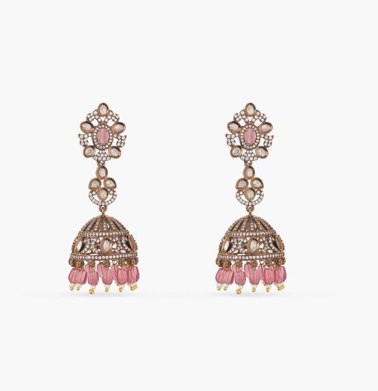 Esther Nakshatra CZ Jhumka Earrings