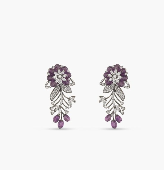 Floral Bloom Classic CZ Earrings
