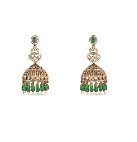 Gene Nakshatra CZ Jhumka Earrings