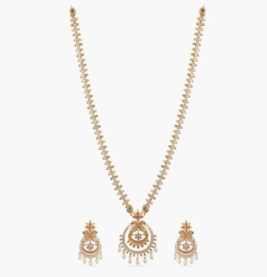 Hrida Nakshatra CZ Long Necklace Set