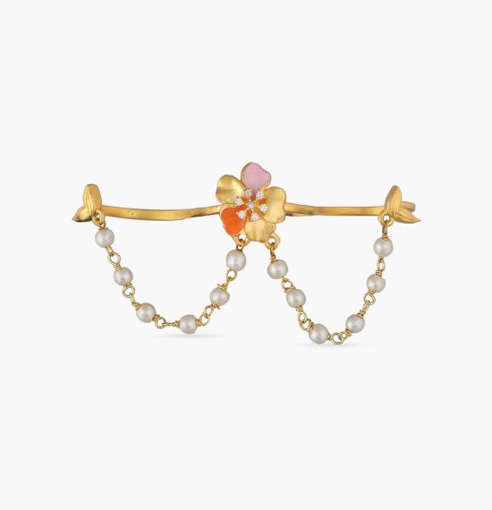 Jalaja Floral Triple Finger Ring