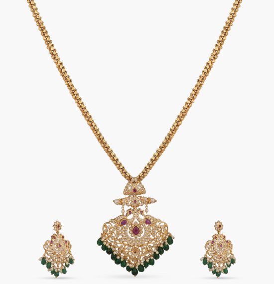 Kaustav Antique Pendant Set