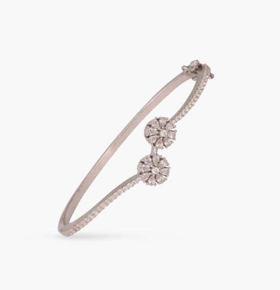 Luna Nakshatra CZ Rhodium Plated Bracelet