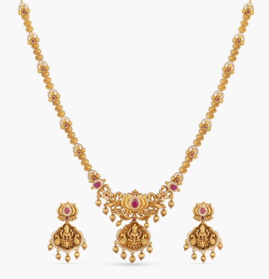 Mrinali Antique Long Necklace Set