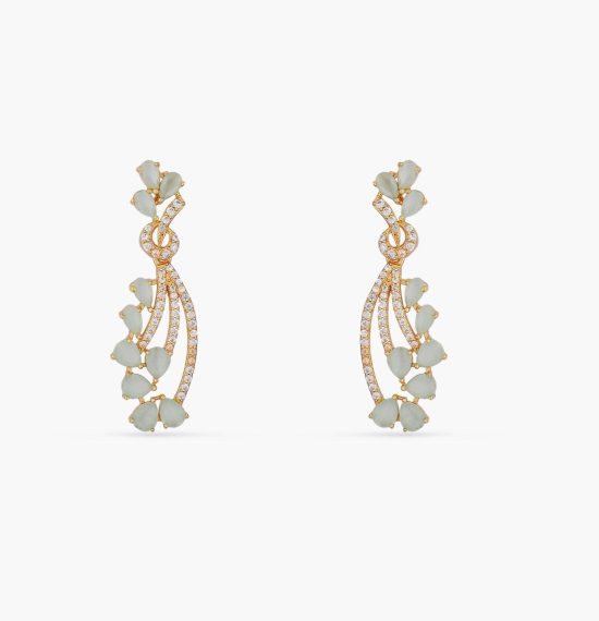 Nature Inspired CZ Drop Earrings