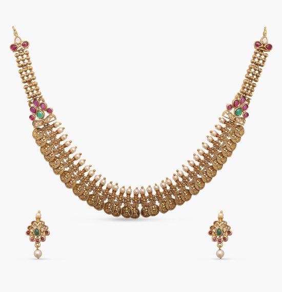 Parag Antique Coin Necklace Set